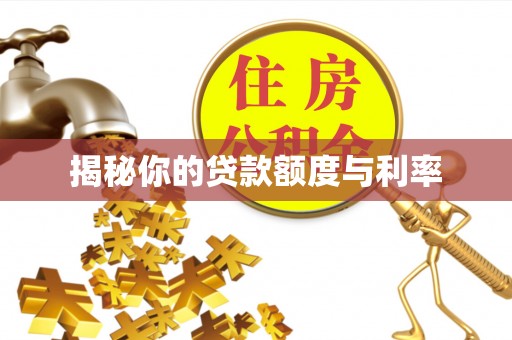 富顺揭秘你的贷款额度与利率