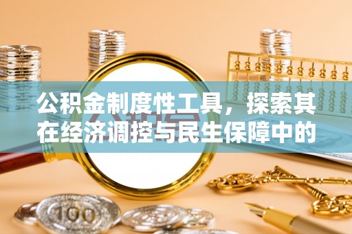 富顺公积金制度性工具，探索其在经济调控与民生保障中的重要作用