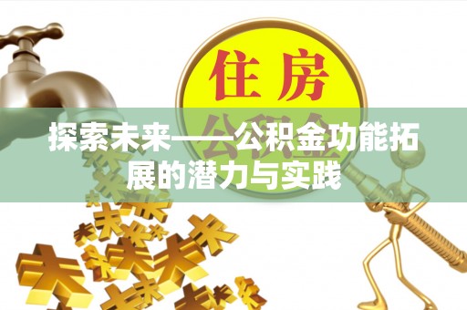 富顺探索未来——公积金功能拓展的潜力与实践
